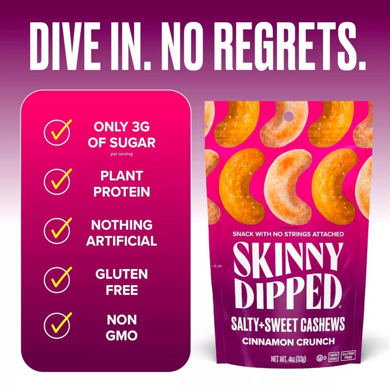 Skinnydipped Skinny Dipped Cashews Cinnamon Crunch Mix 4oz