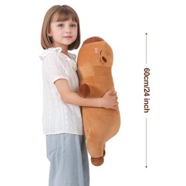 FFxiong 24 Inch Capybara Stuffed Animal Large Soft Plush Toy Pillow Cute Plushies Kapibala Big Doll Gift for Kids Boys Girls Birthday Valentines
