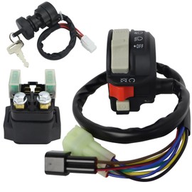 STABSOLI Left Handlebar Control Start Run Off Headlight Switch & Relay & Switch for Yamaha ATV YFZ450 2004-2005, 5TG-83973-09-00