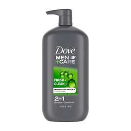DOVE MEN + CARE | Shampoo 2 en 1 Fresh + Clean | 917 ml | Para Hombre | Shampoo y Acondicionador | Cuidado Capilar y Limpieza Profunda | Efecto Refrescante