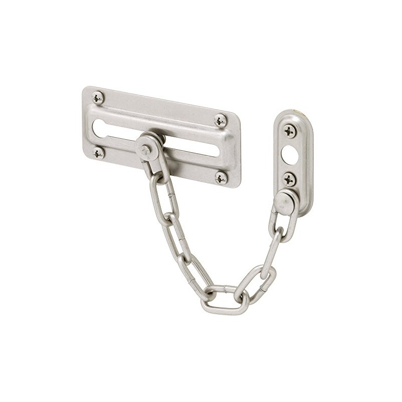 Prime-Line U 10386 Door Guard with Steel Chain, Satin Nickel