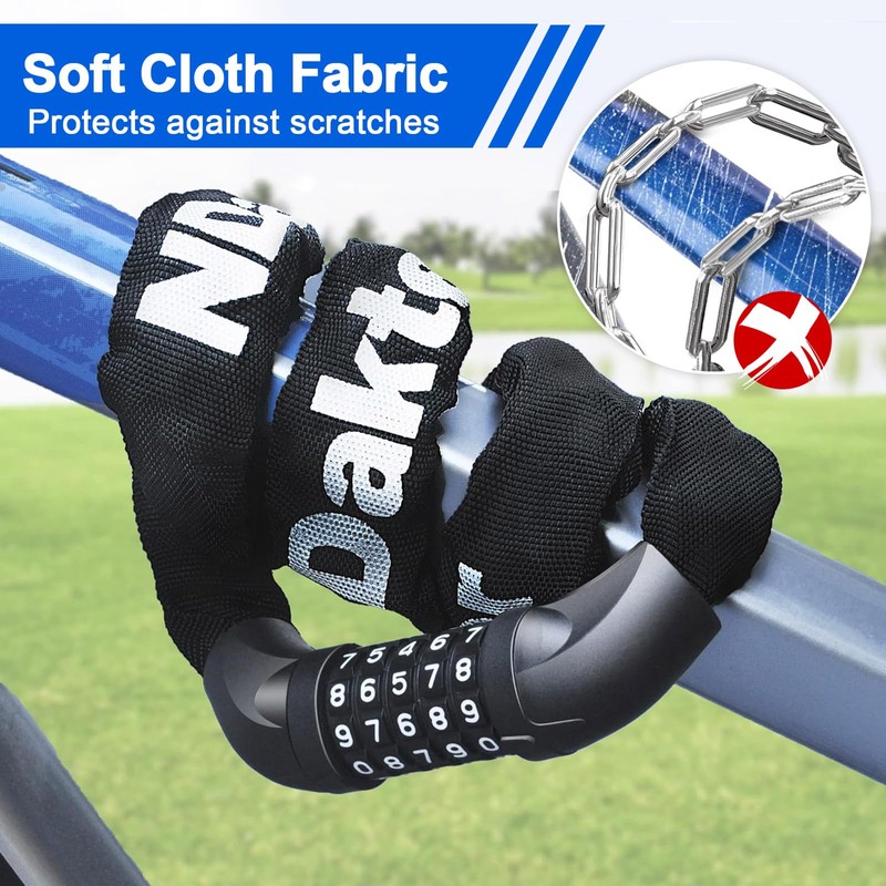 NDakter Bike Chain Lock, 5 Digit Combination Heavy Duty Anti