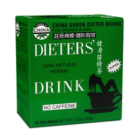 Dieters' 100% Natural Herbal Drink, Caffeine Free by China Green Dieter Brand, 30-pk