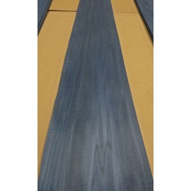 Blue Poplar Dyed Wood Veneer 8" x 96" raw no Backing 1/42" Thickness A Grade