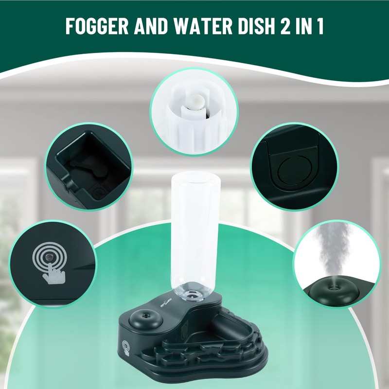 REPTI ZOO Water Feeder and Fogger, 2 in 1 Reptile