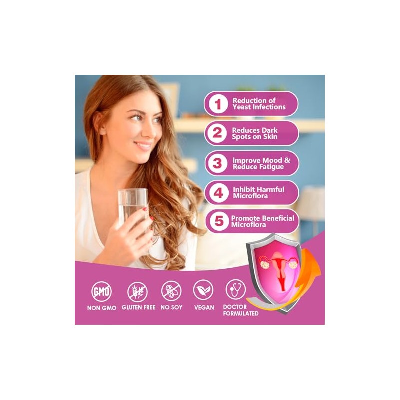 OMOGS Women's Probiotic Powder with Cranberry Extract - Digestive &