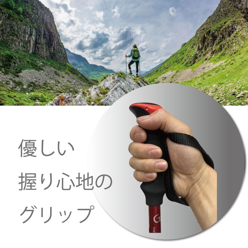 DINING+ Trekking Pole, Foldable, Set of 2, Lightweight, Compact, Mountain