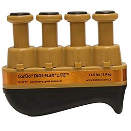 CanDo Digi-Flex Lite, Gold, Hand Exerciser for Finger Strengthening, Rehabilitation, and Therapy