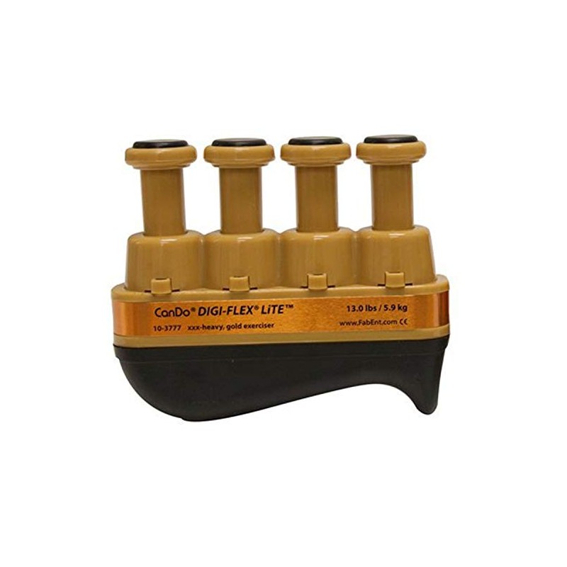 CanDo Digi-Flex Lite, Gold, Hand Exerciser for Finger Strengthening, Rehabilitation,