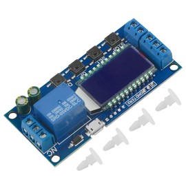 BGTXINGI One Channel Time Relay Module Delay Controller Board Trigger Delay-off Cycle Timing Circuit Switch Module LED Display Relay Expansion Plate Load Controlled for Micro USB 5V Power Supply
