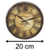 Carousel Home 20cm Wall Clock Antique Effect Distressed Round Clock