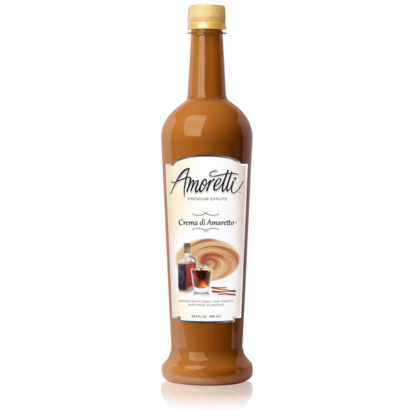 Amoretti Premium Syrup, Crema Di Amaretto, 25.4 Ounce