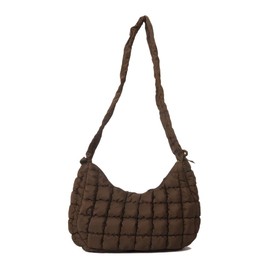 TTPSRY Women's Elegant Shoulder Bag, Crossbody Bag, Tote Shoulder Bag with Zip, Small, brown, Contemporary