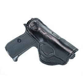 Maxx Carry IWB Leather Gun Holster for Ruger LCP, LCP II .380 ACP | Concealed Carry | Fits S&W Bodyguard 380 | Colt Mustang | Kahr CW380, P380 | Kimber Micro 380, Black, Left Hand Draw