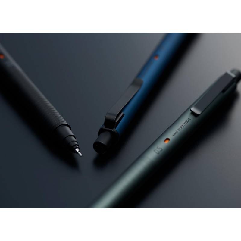 KURUTOGA Mitsubishi Pencil Mechanical Pencil Metal 0.5mm Nocturne Black M5KH1P.24