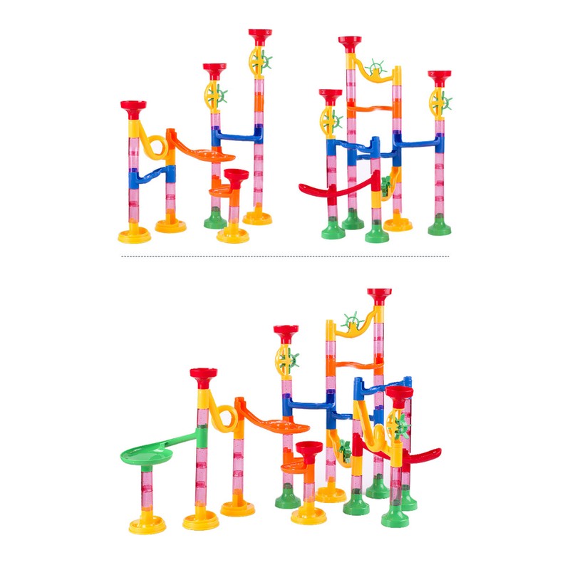 Marble Run Building Blocks Three Dimensional DIY Race Track Marble