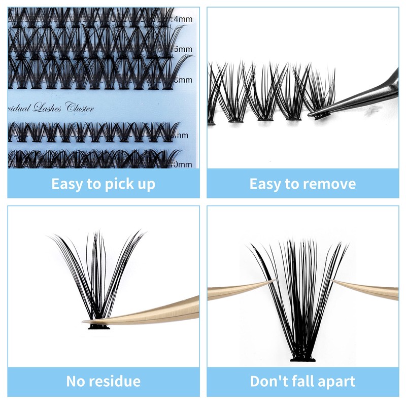 Eyelashes, Single DIY Cluster Eyelashes, 10D, 20D, 30D, 40D, 0.07