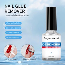 2 Pack Debonder Nail Glue Remover Kit with 2 Pusher Nail Glue Remover Debonder Press On Nail Remover, Strengthening Remover Gel, Acrylic Nail Tips Remover, Gel Nail Glue Remover for Press On Nails