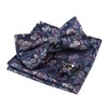 Alizeal Mens Floral Pattern Pre-tied Bow Tie, Pocket Square and