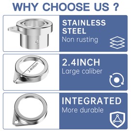 ZMTECH 2 Pack Flag Pole Rings,Silver Aluminum Alloy Flagpole Rings 360° Rotating Anti Wrap Mounting Ring with Colored Metal Clips for 0.75-1.00 Inch Diameter Flagpole