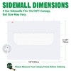 Acepic Instant Canopy SunWall for 10x10 Pop Up Canopy Frame