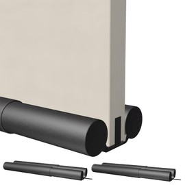 2 Packs Large Door Draft Stopper 36" Under Door Gap Filler Twin Door Stoppers for Bottom of Door Reduces Cold Air, Light & Noise Black Weather Stripping Door Seal Sweep Fits 30" 32" 36" Doors