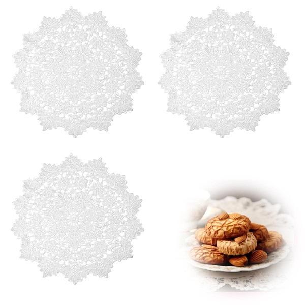TVETE Eustomalace Vase Padding [3 Pieces] Doily Mat Coaster Round