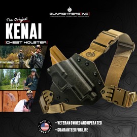 Kenai Chest Holster for a Smith and Wesson N-Frame (MAS Grey/Coyote) (Left)