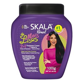 SKALA Mais Lisos Hair Type 1A - Hidratar ondas, Anti-Frizz 2 EN 1 Tratamiento Acondicionador y Crema Peinadora                                        