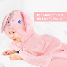 Baby Hooded Bath Towel Ultra Absorbent Soft Toddlers Bathrobe Skin Friendly Newborn Blanket Shower Gifts Large 32x48Inch