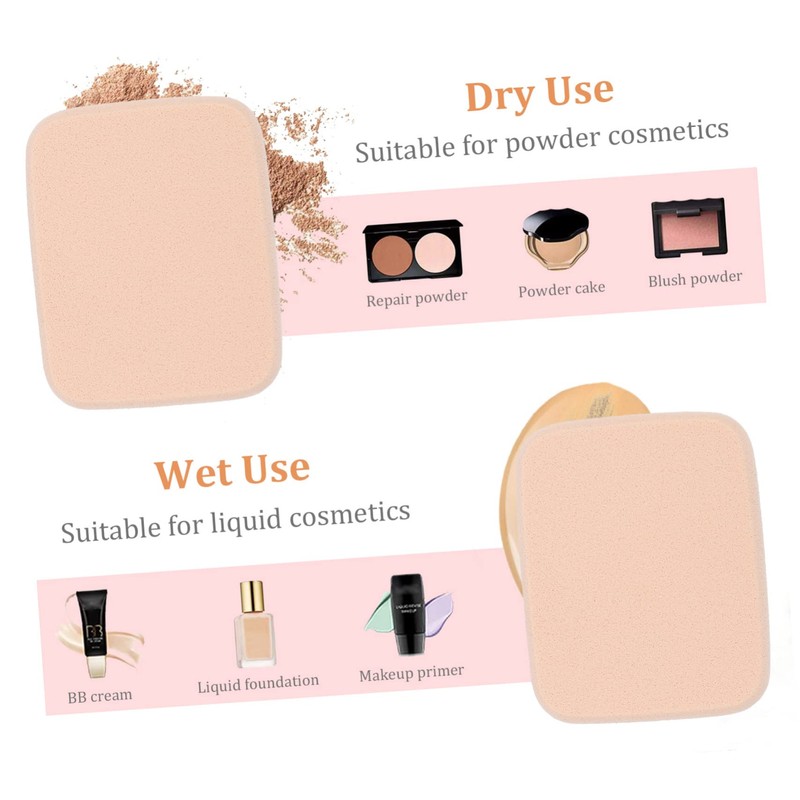Baluue 2pcs Compact Makeup Sponge Puff Travel Case Dual-use Wet