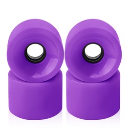 SanDoll Skateboard Soft Wheels Set of 4 Wheels Hardness 78A (Purple)