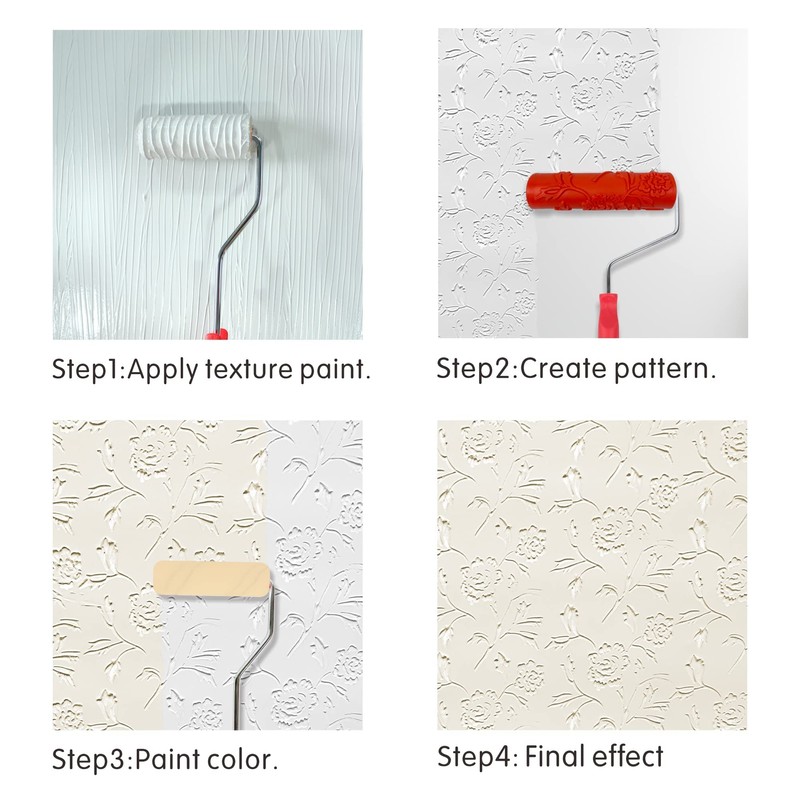 Nichiyo 7'' Texture Roller DIY Decorative Art Pattern Paint Roller