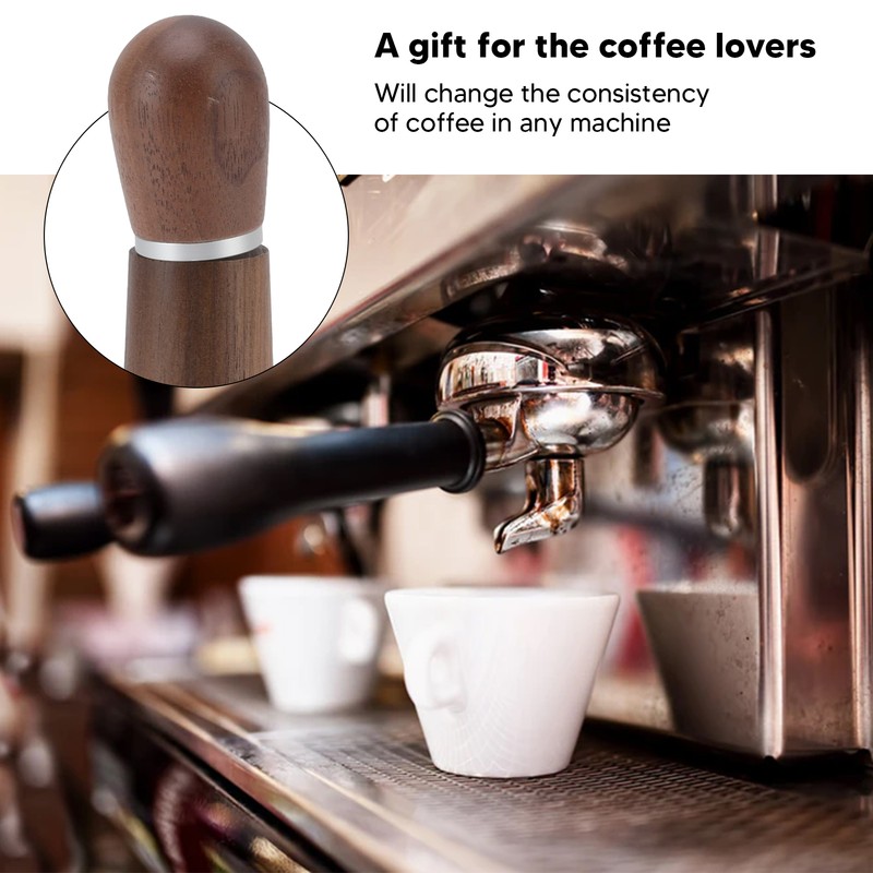 Coffee Distribution Tool Multifunctional Needle Coffee Distributor with Wooden Base