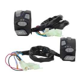 Horn Light Switch, 22 mm Motorcycle Handlebar Switch Control Button Waterproof Universal for Indicator Light Motorcycle ATV Motorcycle (Blue)