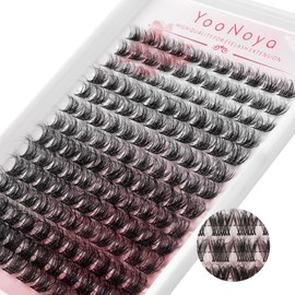 YOONOYA Individual Eyelashes, 154 Pieces, 10-16 mm, D Curl, Soft and Thin Cluster Eyelash Extensions, DIY Individual Eyelash Extensions, Volume Eyelash Clusters at Home (QA-10-16 mm-154 Pieces)