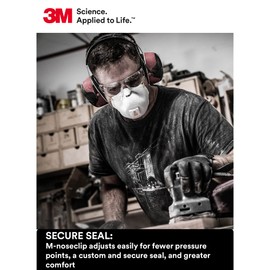 3M 8511 Particulate Disposable Respirator, N95, Pack of 80, NIOSH Approved, Cool Comfort and Fewer Pressure Points with Dual Attachment for Grinding, Sanding, Sawing, Sweeping, Dust, Smoke