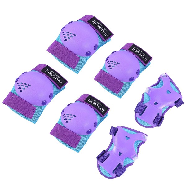 BOSONER Kids/Youth Knee Pad Elbow Pads Set for 3-15 Year,