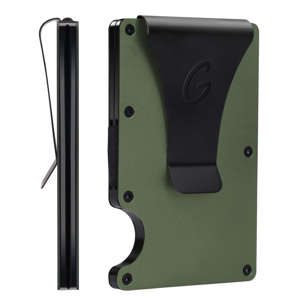 GANC Metal Minimalist Wallet, RFID Blocking Credit Card Holder with