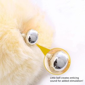 SHENGOCASE 10-Pack Cat Tree Tower Accessories Replacement Attachment Ball Toy, Replaceable Cat Dangling Toy with Bell (Cream-White)