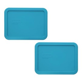 Pyrex 7210-PC 3 Cup Teal Blue Lid (2-Pack)