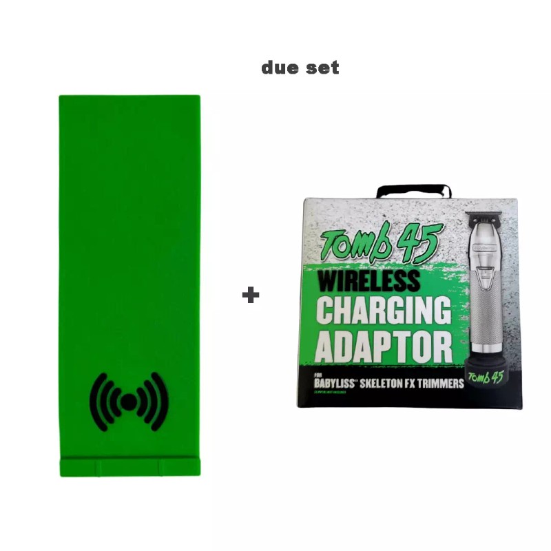 tomb45 Wireless Charging pad green with Babyliss FX SKELETON TRIMMER