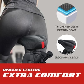 Bike Seat Cushion Compatible with Peloton Bike & Plus, Extra Padding Cover