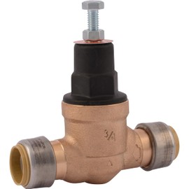 Cash Acme EB45 SharkBite Pressure Regulating Valve, Direct, 3/4 Inch Push to Connect, Poly Top, 45 PSI, 23808-0045