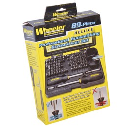 Wheeler Engineering 89-Piece Deluxe Screwdriver Set with Durable Construction and Storage Case for Gunsmithing and Maintenance