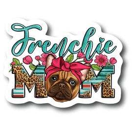 Frenchie Mom Colorful Refrigerator Magnet | UV Printed 4-Inch Kitchen Decor Accessory Featuring Stunning Design | French Bulldog Love Pet Paw Dog Bird Pets Lover Animal Granddog Trainer CSM1517