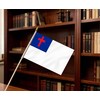 LUSEOAN 20 Pack Small Mini Christian Flag on Wooden Stick