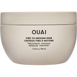 OUAI Mascarilla reparadora para cabello fino – Hidratación profunda con karité, queratina y pantenol