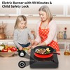 GIHETKUT Single Burner Electric Cooktop,110V 1800W Electric Stove Top with