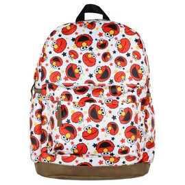 INTIMO Sesame Street Elmo Backpack – Kids School Bookbag with Laptop Sleeve, Padded Straps & Side Water Bottle Pockets